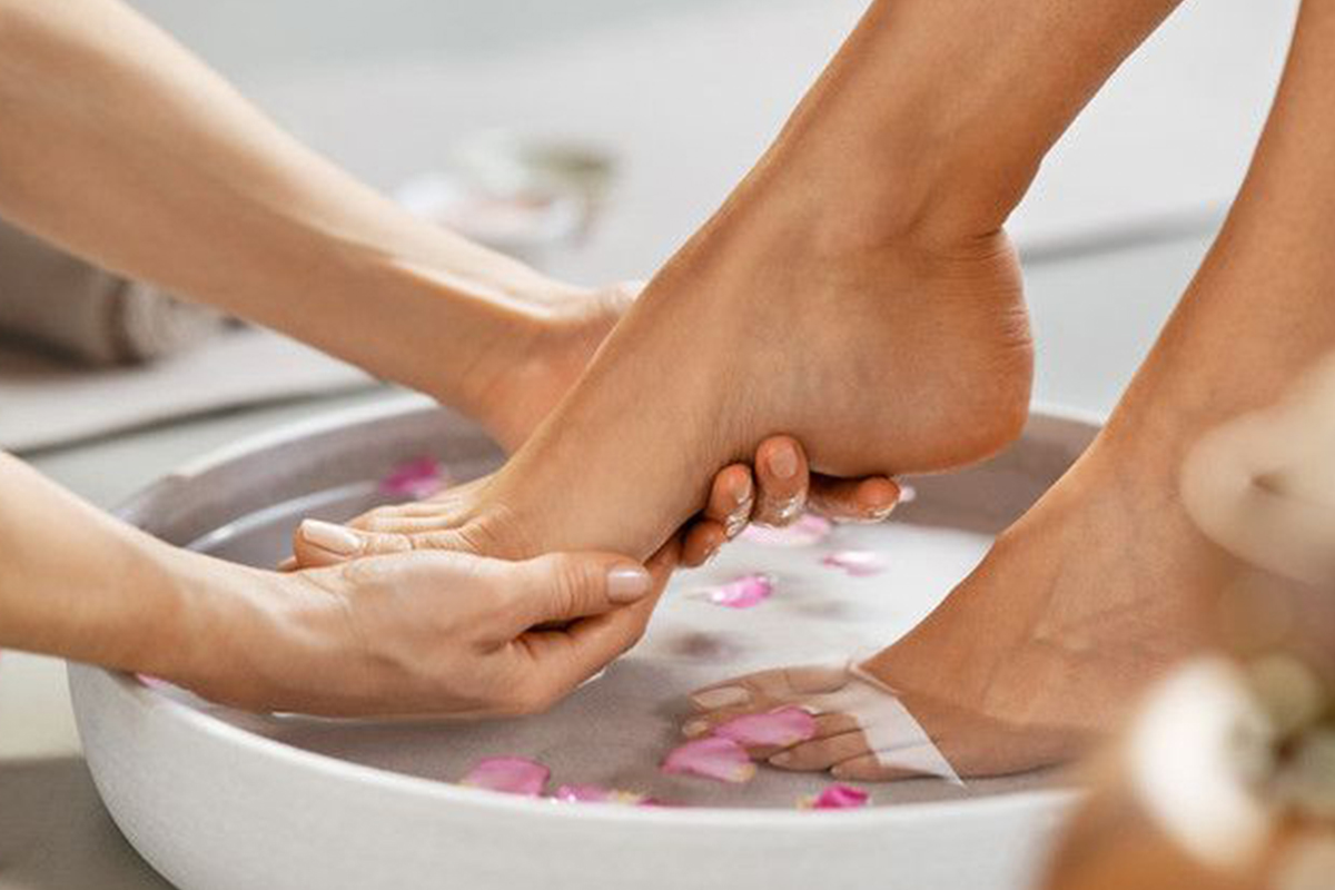 Deluxe pedicure at home by Nisha Beauty Salon Kuwait